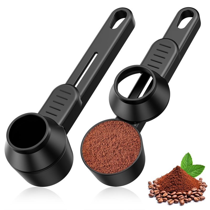 CAPMESSO Coffee Scoop & Funnel for Reusable K Cup Refillable Coffee Pods: 2 Tablespoon Coffee Measuring Scoop - Easy Slide Scoop for Ground Coffee, Protein Powder, Tea without Spilling (2 Pack) - Image 1